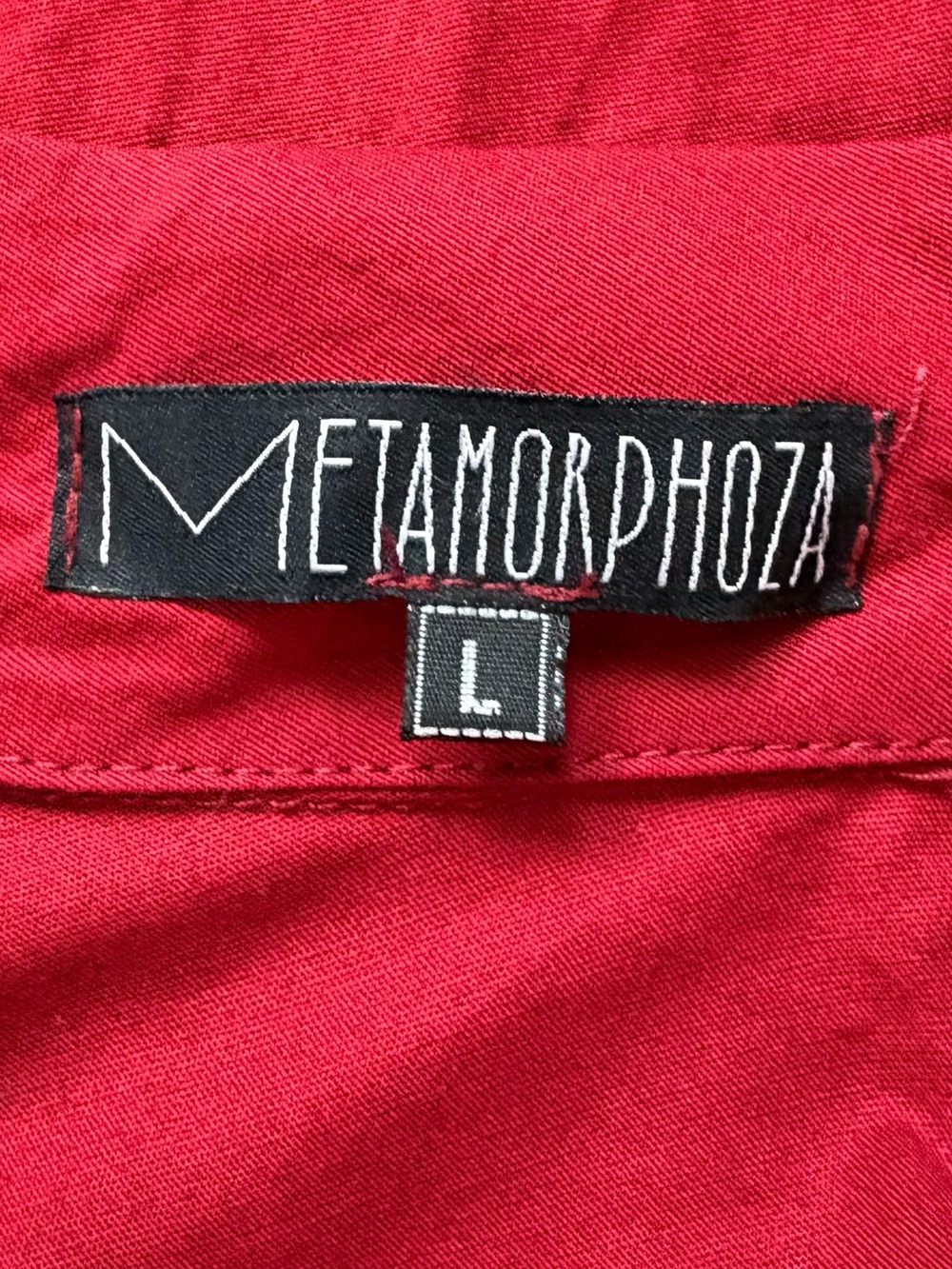 Women's METAMORPHOZA Red ASSYMETRIC Lagenlook TUNIC Shirt DRESS L - Picture 12 of 13